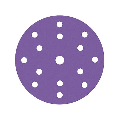 Диск шлифовальный на пленочной основе Sandwox 328 Purple Zirconia 15 отв. (150мм, Р40, 50шт) 328.150.040.15